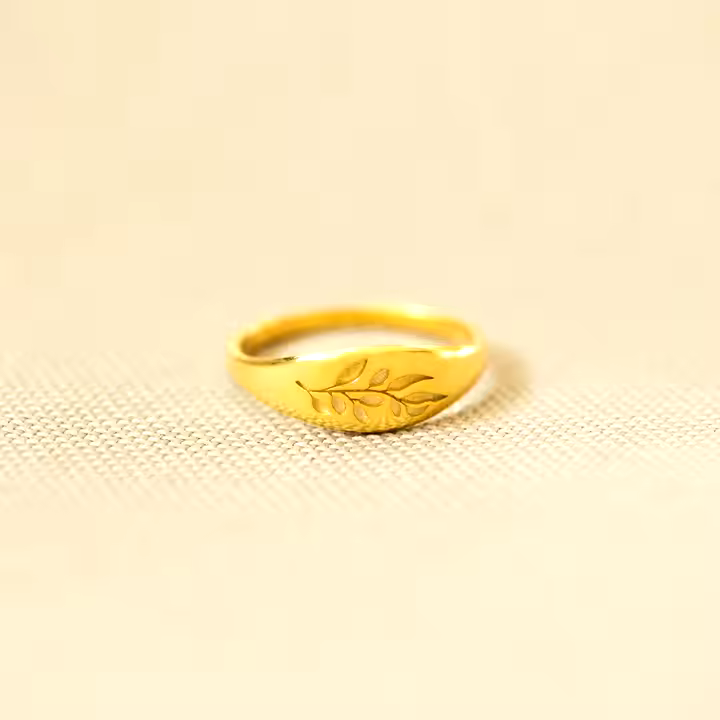 Leaf Pattern Chapter Ring
