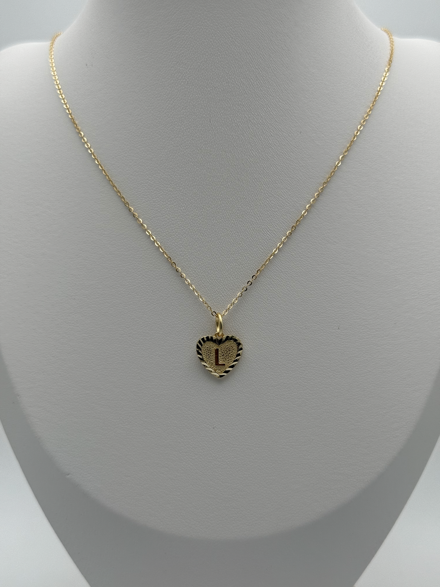 925 Sterling Silver Luxe Heart 14K Gold Plated A-Z Necklace