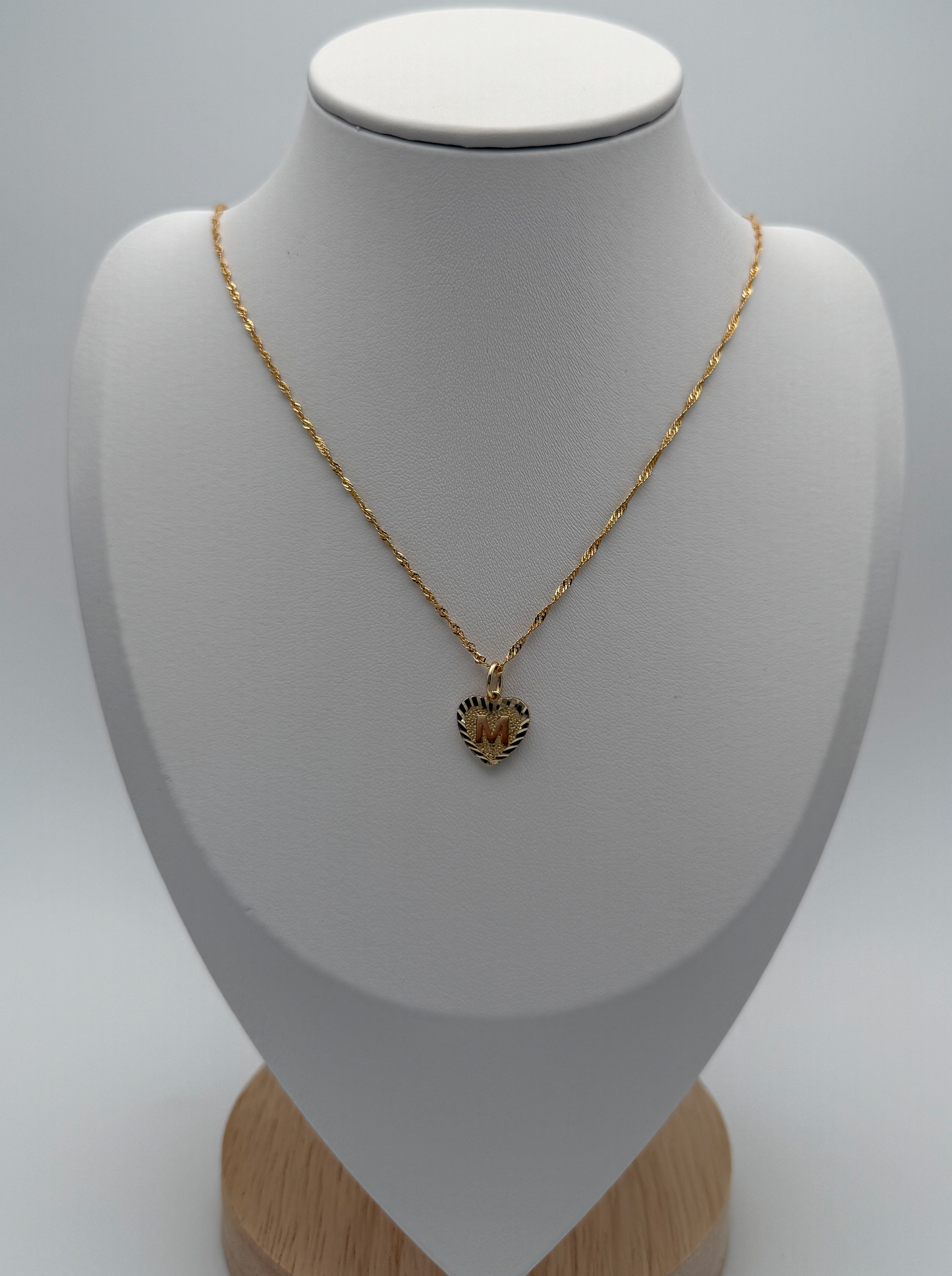 925 Sterling Silver Luxe Heart 14K Gold Plated A-Z Necklace