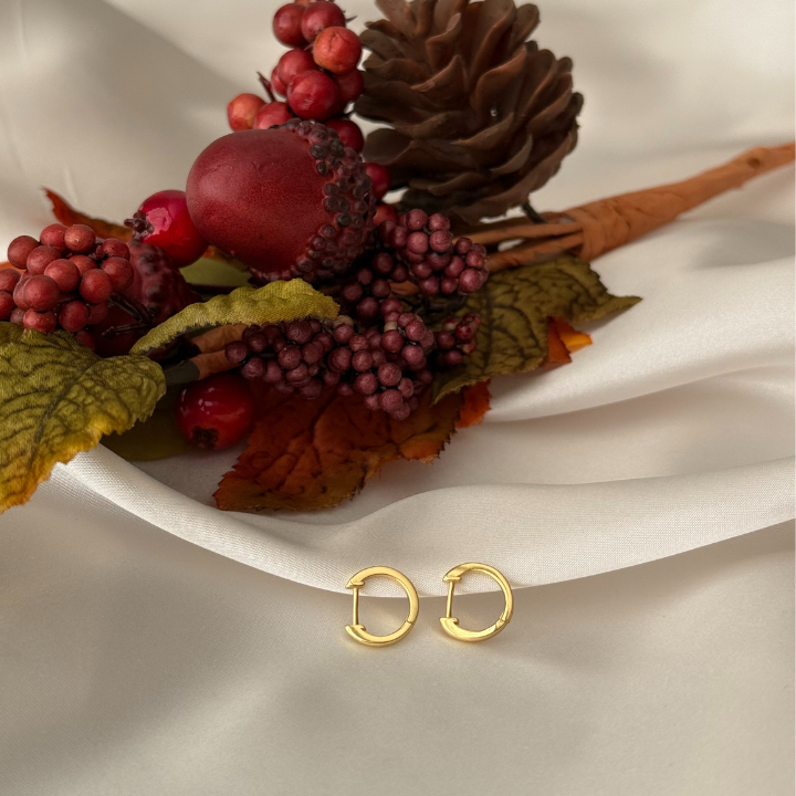 Gold Vermeil Huggie Cuff Earrings