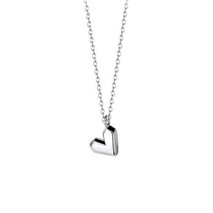 Dainty Heart Charm Pendant Necklace in 925 Sterling Silver