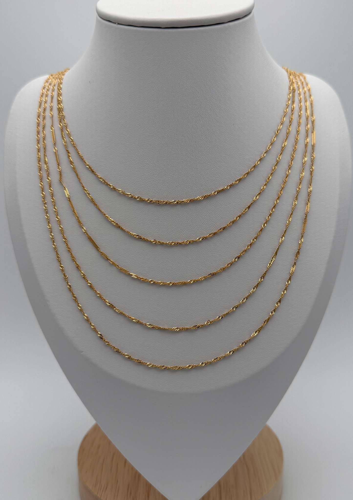 925 Sterling Silver 18K Gold Plated Chain