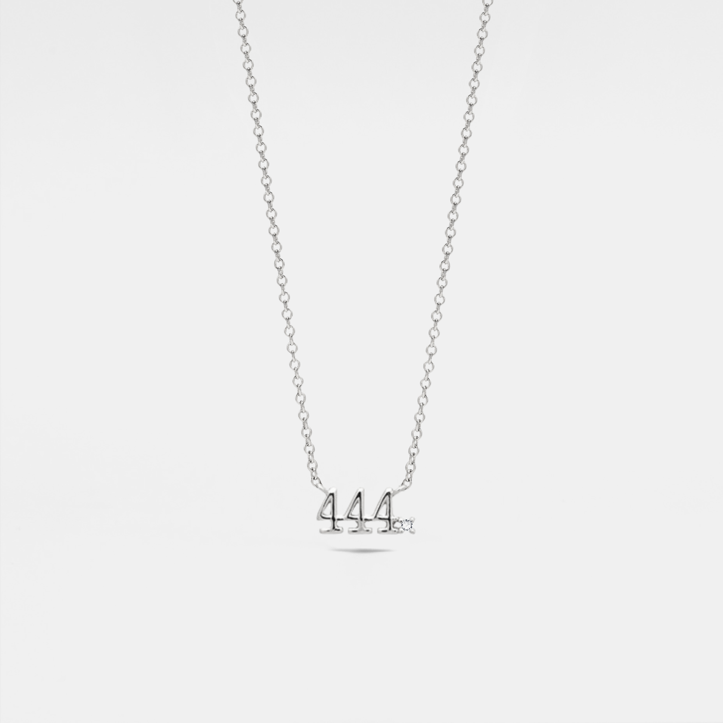 Dainty Gold Angel Number Necklace in 925 Sterling Silver